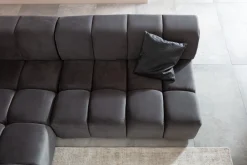 KARE Ecksofa Belami Velvet Grau Links Discount