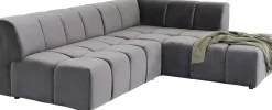 KARE Ecksofa Belami Velvet Grau Rechts Online