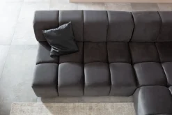 KARE Ecksofa Belami Velvet Grau Rechts Online