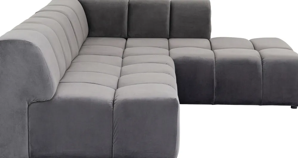 KARE Ecksofa Belami Velvet Grau Rechts Online