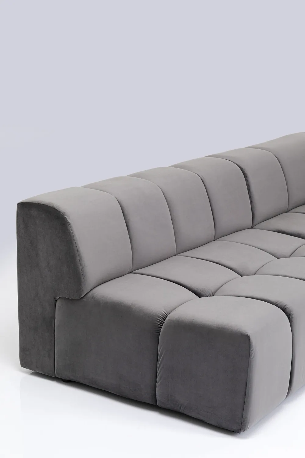 KARE Ecksofa Belami Velvet Grau Rechts Online