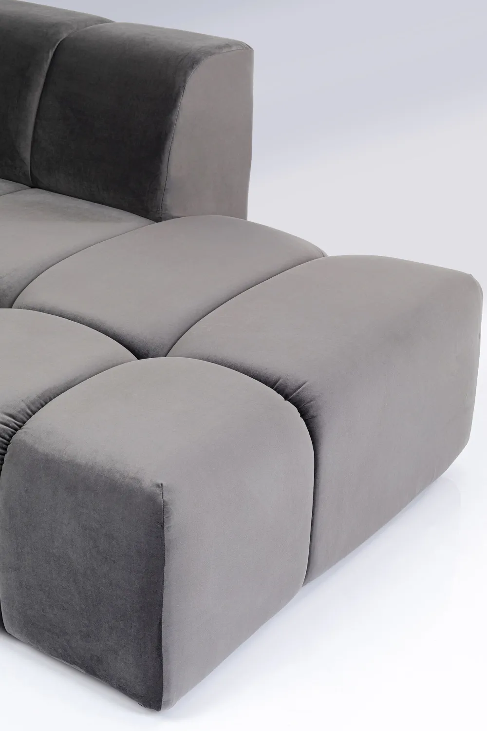 KARE Ecksofa Belami Velvet Grau Rechts Online
