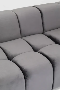 KARE Ecksofa Belami Velvet Grau Rechts Online