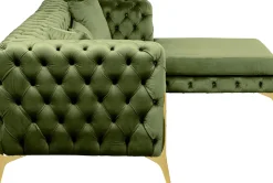 KARE Ecksofa Bellissima Velvet Grün Rechts Sale