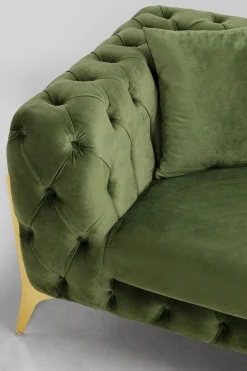 KARE Ecksofa Bellissima Velvet Grün Rechts Sale
