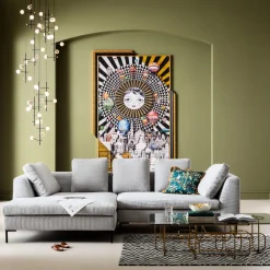 KARE Ecksofa Gianni Cord Grau Links Clearance