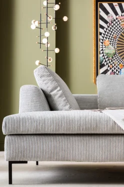 KARE Ecksofa Gianni Cord Grau Links Clearance