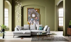 KARE Ecksofa Gianni Cord Grau Links Clearance
