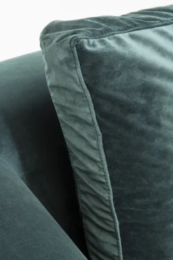 KARE Ecksofa Gianni Velvet Dunkelgrün Rechts Schwarz Hot