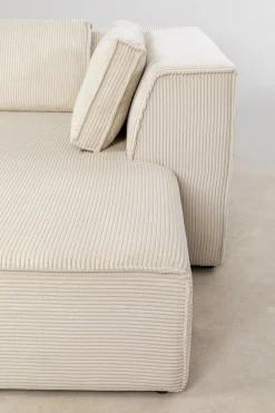 KARE Ecksofa Infinity Ottomane Cord Creme Rechts Sale