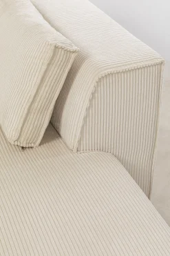 KARE Ecksofa Infinity Ottomane Cord Creme Rechts Sale