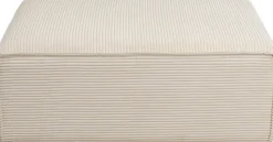 KARE Ecksofa Infinity Ottomane Cord Creme Links