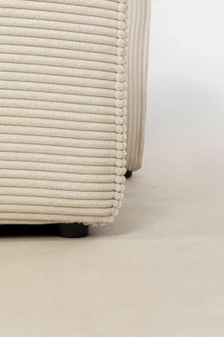 KARE Ecksofa Infinity Ottomane Cord Creme Links