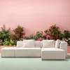 KARE Ecksofa Infinity Ottomane Creme Rechts Clearance