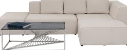 KARE Ecksofa Infinity Ottomane Creme Rechts Clearance