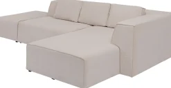 KARE Ecksofa Infinity Ottomane Creme Rechts Clearance