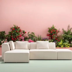 KARE Ecksofa Infinity Ottomane Creme Links Discount