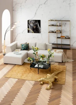 KARE Ecksofa Infinity Ottomane Creme Links Discount