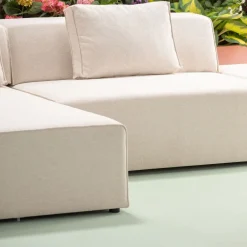 KARE Ecksofa Infinity Ottomane Creme Links Discount
