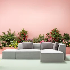KARE Ecksofa Infinity Ottomane Grau Rechts