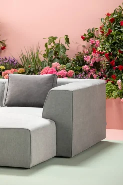 KARE Ecksofa Infinity Ottomane Grau Rechts
