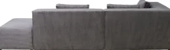 KARE Ecksofa Infinity Ottomane Cord Grau Links Outlet