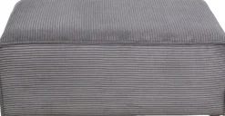 KARE Ecksofa Infinity Ottomane Cord Grau Links Outlet