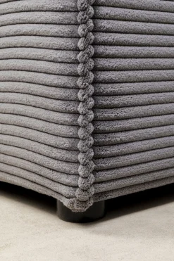 KARE Ecksofa Infinity Ottomane Cord Grau Links Outlet