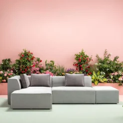 KARE Ecksofa Infinity Ottomane Grau Links Discount