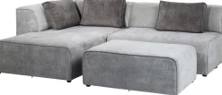 KARE Ecksofa Infinity Ottomane Grau Links Discount
