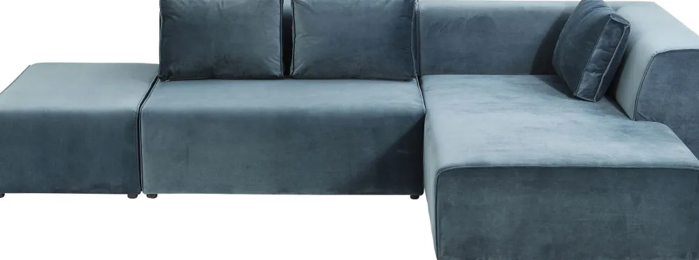 KARE Ecksofa Infinity Velvet Ocean Rechts