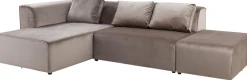 KARE Ecksofa Infinity Velvet Taupe Links Hot