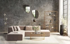 KARE Ecksofa Infinity Velvet Taupe Links Hot