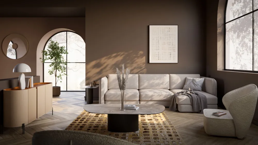KARE Ecksofa Karma Creme Rechts Hot