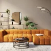 KARE Ecksofa Salamanca Goldbraun Rechts Outlet