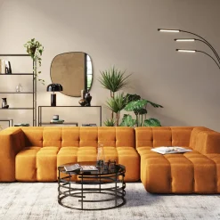 KARE Ecksofa Salamanca Goldbraun Rechts Outlet