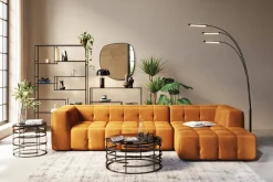 KARE Ecksofa Salamanca Goldbraun Rechts Outlet