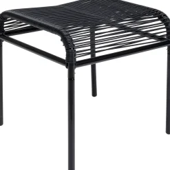 KARE Fußhocker Acapulco Mono Schwarz