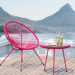 KARE Gartenset Acapulco 2tlg Mono Pink Discount