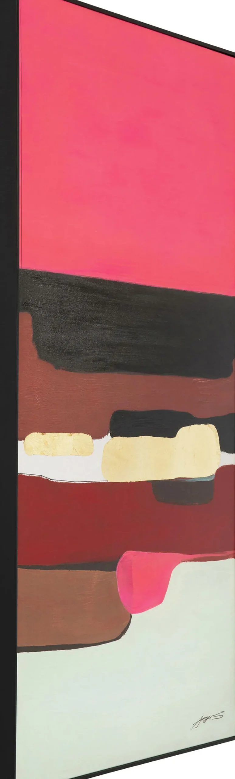 KARE Gerahmtes Bild Abstract Shapes Pink 73x143cm Discount