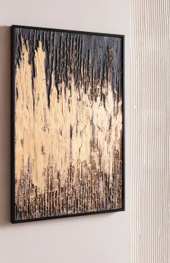 KARE Gerahmtes Bild Abstract Schwarz 80x120cm Discount