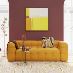 KARE Gerahmtes Bild Abstract Shapes Gelb 113x113cm Online