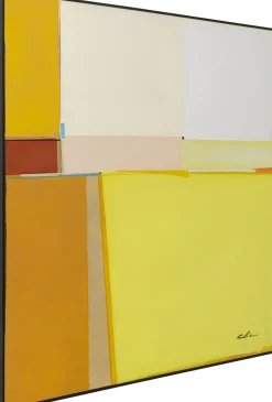 KARE Gerahmtes Bild Abstract Shapes Gelb 113x113cm Online