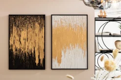 KARE Gerahmtes Bild Abstract Weiß 80x120cm New