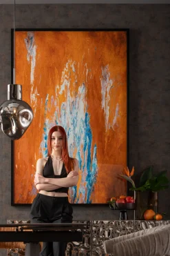 KARE Gerahmtes Bild Artistas Orange 120x180cm Discount