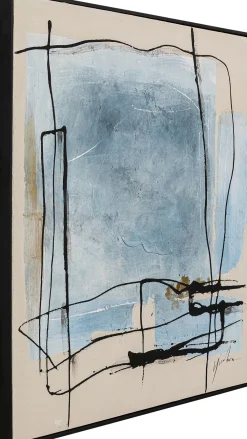 KARE Gerahmtes Bild Dust Blau 100x100cm Clearance