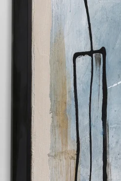 KARE Gerahmtes Bild Dust Blau 100x100cm Clearance