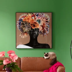 KARE Gerahmtes Bild Flower Hair 120x120cm Sale