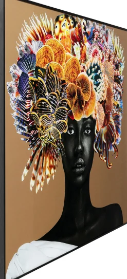 KARE Gerahmtes Bild Flower Hair 120x120cm Sale