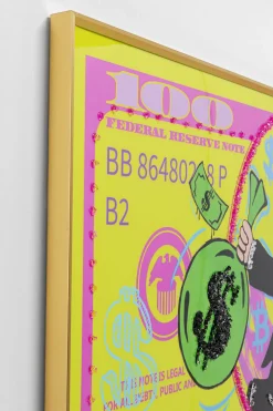 KARE Gerahmtes Bild Graffiti Money 70x160cm Clearance